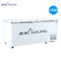 穗凌(SUILING)BD-1580T,1324升单温商用大冷柜 一室卧式加宽冰柜 双压缩机冷冻冷藏转换商用冰箱