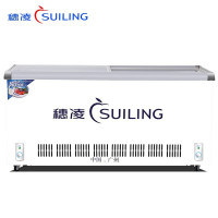 穗凌(SUILING)WT4-400II,345升双压缩机双温双控冷藏冷冻转换冰柜 便利店饮料雪糕冷柜 玻璃大容量