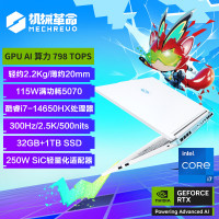 [支持国补]机械革命(MECHREVO) 极光X 潮玩版 酷睿i7HX 游戏本笔记本电脑(i7-14650HX 32G 1T RTX5070 2.5K屏 300Hz 白)[不含票]