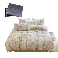 纺语柔 F1005 / 1.2m床 纯棉印花田园系列 床单被罩枕套三件套 (计价单位:套) 粉藤蔓