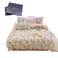 纺语柔 F1015 / 1.8m床 纯棉印花田园系列 床单被罩枕套四件套 (计价单位:套) 蔷薇之恋