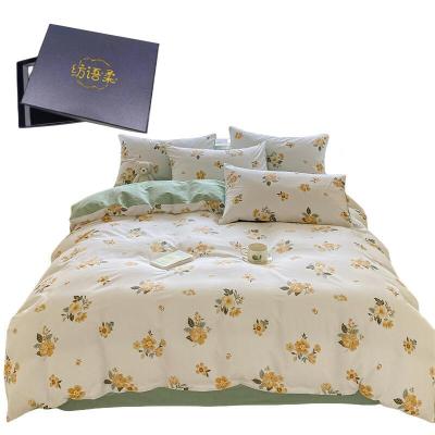 纺语柔 F1065 / 1.2m床 纯棉印花田园系列 床单被罩枕套三件套 (计价单位:套) 花季物语