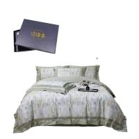 纺语柔 F1238 / 2.0m床 轻奢工艺款100支 床单被罩枕套四件套 (计价单位:套) 幻境森林-香槟黄