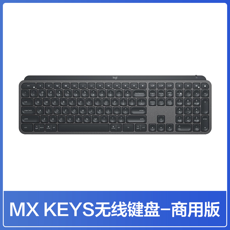 罗技MX KEYS商用无线键盘鼠标套装蓝牙高端办公掌托