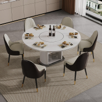 [苏宁自营]岩板餐桌方圆可伸缩方圆两用储物饭桌电磁炉餐桌吃饭