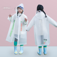 正雨儿童雨衣小学生上学专用男童女孩长款全身防暴雨带书包位雨披9063