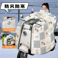 正雨电动车挡风被四季加绒加厚电瓶摩托车防寒防风防车罩冬款女款9063