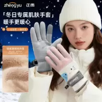 正雨防滑骑行手套女士冬季户外防寒保暖加绒加厚电动摩托车手套9063