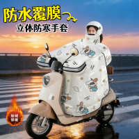 正雨电动车挡风被冬加厚防水新款电瓶车摩托车挡风罩防寒防风御寒9063