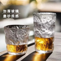 三维工匠冰川纹高颜值玻璃杯水杯女饮料ins风杯子树纹咖啡杯啤酒杯男饮品