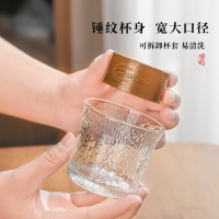 三维工匠初雪玻璃杯子ins高颜值日式锤纹喝水杯家用套装竖茶杯品茗杯酒杯