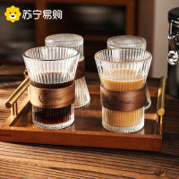 三维工匠设计感小众咖啡杯高级感轻奢ins风复古挂耳茶杯家用玻璃水杯2598