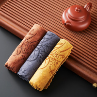 三维工匠加厚茶巾布吸水方形茶布茶桌抹布功夫茶具配件茶水巾棉麻擦布