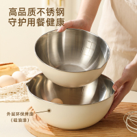 三维工匠不锈钢沙拉碗盆餐具减脂专用宿舍水果食品打蛋1人食8寸大碗