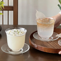 三维工匠国风饮品玻璃杯轻薄透明杯子咖啡杯冰美式拿铁杯茶杯特调鸡尾酒杯