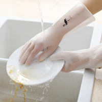 三维工匠洗碗手套女耐用型家用厨房乳胶加厚清洁器家务洗衣服橡胶皮防水