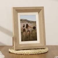 三维工匠照片打印加相框定制洗相片做成相册空框7寸摆台摆件六6寸实木挂墙 浅灰色+免费洗照片 5寸摆挂两用[放8.8x12