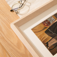 三维工匠实木大相框挂墙4K油画a4儿童素描画框空框装裱a3拼图定制任意尺寸 橡木色 A4[21*29.7厘米]挂墙+摆桌