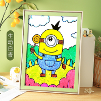 三维工匠北欧画框装裱儿童a4画画展示相框挂墙4k开8k油画美术作品外框架a3 白青色 10寸[可放尺寸20.3*25.4