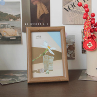 三维工匠全家福高级感相框摆台6寸5寸7寸8寸10寸A4照片框相框挂墙画框摆件 胡桃木色 8寸相框 横竖两用(可装15.2