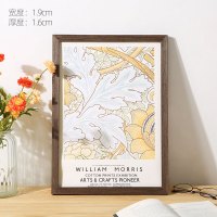 三维工匠原木色相框挂墙实木画框装裱a3a4展示4k8k八开外框12寸16木质框架 棕褐色 12寸挂摆两用[可放30.5*