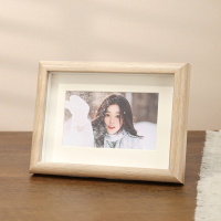 三维工匠洗照片做成相框摆台定制diy高级感6寸相片打印加画框摆件中空相册 白橡木色 8寸[内径15.3*20.3]挂摆两