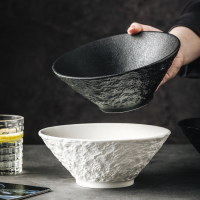 三维工匠日式斗笠碗高级感大碗面碗家用2024新款螺蛳粉碗汤碗高颜值拉面碗