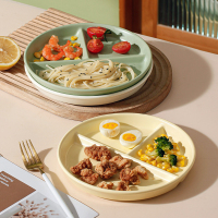 三维工匠陶瓷分格餐盘211减脂餐盘家用一人食早餐盘可微波炉定量分隔盘子