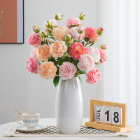 三维工匠假花仿真花摆设客厅摆件干花花束轻奢高端仿生餐桌花绢花洋