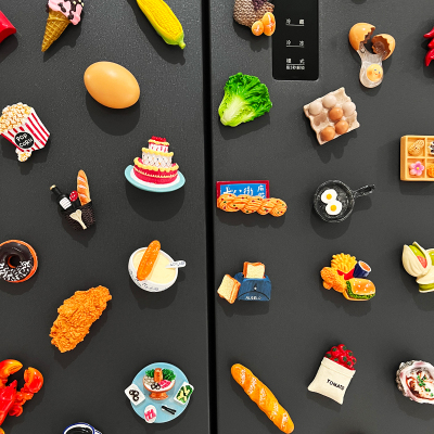 三维工匠冰箱贴磁贴3d立体仿真食玩装饰吸铁石ins风个性创意摆件磁性贴