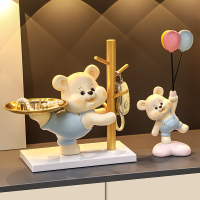 三维工匠创意暴力熊钥匙收纳摆件家居客厅玄关入户鞋柜装饰品乔迁新居礼物