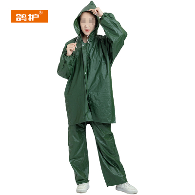 鸽护 雨衣 军绿150-190cm 套