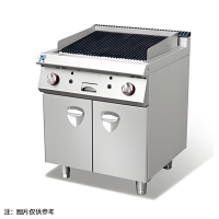 瑞宇商用电火山石烧烤炉连柜座700*700*850+60mm/9KW/380V