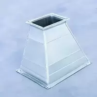 商用油烟净化一体机排烟变径400*800mm/平方米/镀锌1.0mm