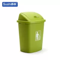 苏识 YJ-A149 40升 带盖加厚 垃圾箱 (计价单位:个) 果绿色