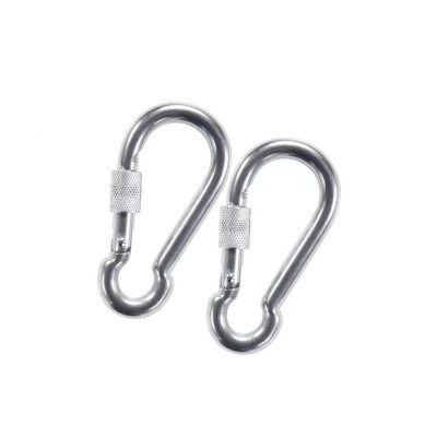 众慧创安 带螺母安全扣 钥匙扣 保险扣登山扣弹簧挂扣 带螺母 10号 个