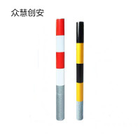 众慧创安 预埋钢管警示柱 预埋式防撞柱 隔离柱 89mm*1200mm 个
