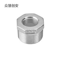 众慧创安 不锈钢补芯 异径内外丝直接 接头 变经连接头 1.5寸*1.2寸 个