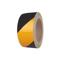 好企来 反光标识 AQ-0095 高亮级 黑黄斜纹 15cm*25m (25米/卷)