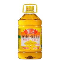 鲁花花生油5S一级物理压榨3.68L食用油家用纯正健康厨房油调和烧烤油