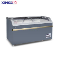 星星SD/SC-500BY 307升冰柜商用卧式雪糕展示柜大容量冷冻岛柜超市卖场便利店圆弧面商超市组合柜 冷藏冷冻柜