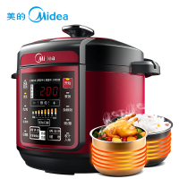 美的(Midea)电压力锅家用大容量多功能智能预约汤炖肉煮饭MY-WQC60A5[双胆] 6L