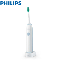 飞利浦(PHILIPS) 电动牙刷 HX3216/01 成人充电式 声波震动牙刷 智能计时呵护牙龈美白牙齿 浅蓝色