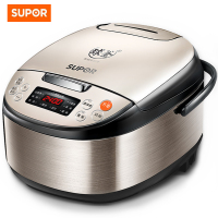 苏泊尔(SUPOR)电饭煲4升家用智能预约电饭锅小蓝钻球釜加热多功能烘焙柴火饭SF40FC973 金属拉丝机身