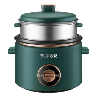 苏泊尔电饭煲小型家用迷你多功能宿舍电饭锅1-2人老式复古蒸米带蒸笼SF15B705A复古绿 配蒸笼