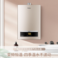 海尔(Haier)燃气热水器12升天然气热水器 安全自检 50℃高温锁变频恒温低压启动D11