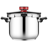 康巴赫不锈钢压力锅高压锅22cm 6L炫动双档位电磁炉明火通用DSZ22-6L