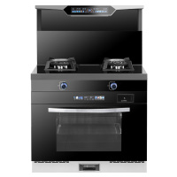 美娇好太太新款1000MM集成灶 烟灶消蒸烤一体小尺寸 变频语音烟机一体灶自动清洗 天然气(底部配:蒸烤消 上门安装)