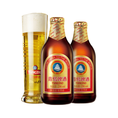 青岛啤酒(TSINGTAO)金质 小棕金 11度 296ml*24瓶