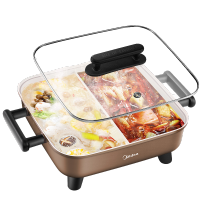 美的(Midea)电火锅 鸳鸯锅 火锅专用锅 电煮锅煎烤涮肉一体锅 多功能锅6L火锅锅 MC-DY3030Easy102